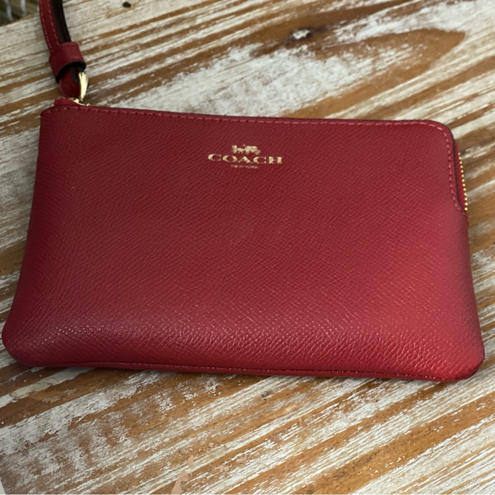 Red Coach wristlet
